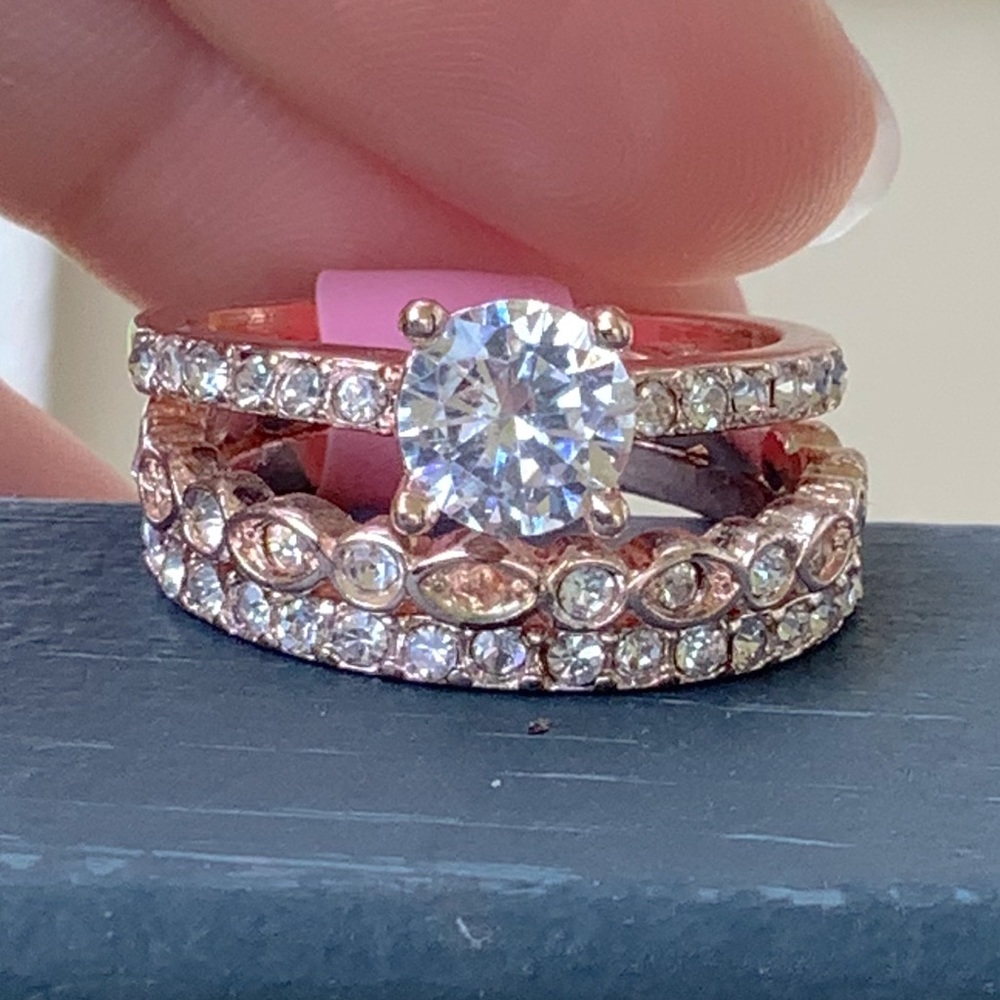 Rose Gold Stacker Rings - Picture 2 of 4